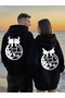 New Year Lover Combination Hoodie Merry Christmas Printed Oversize Unisex Hooded Black