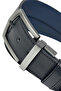 4 Cm. Double-Sided Sports Model Faux Leather Unisex Jeans Belt Navy Blue/Black