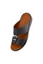 A E T Arabic Sandals For Men | Outdoor Mens Slippers | Open Toe | Genuine Milled Leather with Buckle - 3