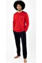 Men's Long Sleeve Red Cotton Pajama Set Stretch Fabric Comfortable Fit C6T1N05 - 2
