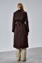 Acı Kahve Regular Fit Windbreaker Detailed Trench Coat 46636 - 5