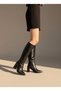 48 cm Heeled Pointed Toe Zippered Women's Black Boots - 5