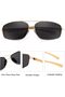 Polarized Rectangular Pilot Sunglasses - 3
