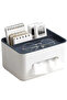 Desktop Remote Control Storage Tissue Paper Box (BLUE)