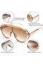 Oversized One Piece Frame Sunglasses - 3