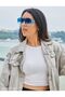 Square Flat Top Shield Sunglasses - 6