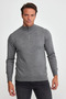 Men's Stand Collar Zippered Sweater