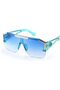 Square Flat Top Shield Sunglasses