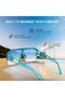 Square Flat Top Shield Sunglasses - 7