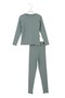 Girl's School Casual-Daily Ribbed Knit Comfortable Fit Full Flexible Wear-Go Practical Bottom-Top Two-Piece Set - 4