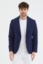 Luciano Men's Light Navy Blue Polyviscon Fabric Slimfit Self-Wiping Monocollar Sports Blazer Jacket - 6