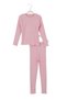 Girl's School Casual-Daily Ribbed Knit Comfortable Fit Full Flexible Wear-Go Practical Bottom-Top Two-Piece Set - 4