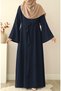 Fulya Abaya Ferace - Navy Blue - 5
