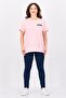 Women Crew Neck Short Sleeve Graphic Print T-Shirt, Pink - 4