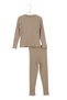 Girl's School Casual-Daily Ribbed Knit Comfortable Fit Full Flexible Wear-Go Practical Bottom-Top Two-Piece Set - 4