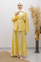 Patterned Rope Tie Skirt Suit Tsd250259 Yellow - 3