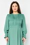 Women Pleated Midi Dress, Sage Green - 4