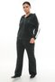 Women's Emerald Green Winter Special Embroidered Zippered Hooded Stone Velvet Tracksuit Set - 3