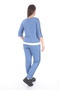 Women's Indigo Seasonal Stone Pocketed Tracksuit Set with Side Stripes - 3