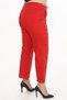 Women's Red Summer Special Stone Pants with Rubber Belt - 6
