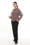 Women's Mink Seasonal Zippered Hooded Elastic Waist Paneled Accessories 2-Piece Tracksuit Set - 3