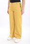 Women's Yellow Summer Pockets Zippered Pipe Leg Trousers - 4