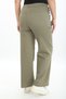 Women's Khaki Summer Pockets Zippered Pipe Leg Trousers - 6