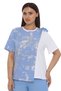Women's Blue Summer Elastic Waist Accessorized Printed Pipe Long Pants 2-Piece Tracksuit Set - 4