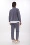 Women's Purple Summer Snap Fastener Elastic Waist T-Shirt Printed 3-Piece Set - 5