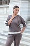 Women's Mink Seasonal Stone Pocketed Tracksuit Set with Side Stripes - 2