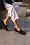 RİBALTA Women's Brown Genuine Leather Suede Ballet Flats - 3