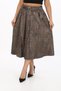 Women's Mink Seasonal Printed Belted Buttoned Skirt - 3