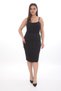 Women's Seasonal Elastic Waist Snap Front & Flap Knee-Length Black Wonderful Stylish Skirt