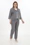 Women's Smoked Summer Floral Embroidered Stone-Embellished Elastic Waist Snap Fastener 3-Piece Set