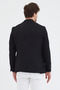 Sorex Men's Black Polyviscon Fabric Slim Fit Self-Wiping Mono Collar Sports Blazer Jacket - 8
