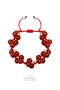 Certified Hematite and Red Agate Stone 8 mm Macrame Natural Stone Bracelet