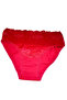 Women's Red Bato Lace Combed Cotton Panties