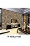 3D Self Adhesive Wall Paper Brick Stone Sticker for Bedroom Livingroom 45 x 300cm - 5