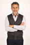 Men's Baba Smoked Classic Cut V-Neck Front Buttoned Double Pocket Transitional Knitwear Vest