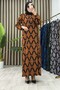 Duru Elbi̇se Tile Karin Fabric Diamond Pattern Dress with Button Detail and Belt - 6