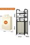 Space Saver Multi-Layer Laundry Rack, Black and Beige - 5