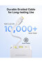 EnerFill Bipow2 Pro 20000mAh Power Bank with Built-in USB-C Cable - White - 5