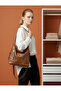 Soft Faux Leather Tan Women's Backpack and Shoulder Bag - 6