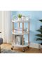 Rolling Cart 3 Tier Organizer Cart Craft Art Cart Multi-Purpose Organizer Shelf Tower Rack Serving T - 2
