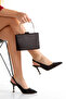 Women's 9 cm Evening Shoes and Bag Black - 2