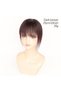 Human Hair Women'S Invisible Hairpiece - Straight, Breathable, Lightweight Top-Up Wig with Bangs - 2