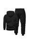 Unisex Minimal Printed Hooded Sweatshirt and Jogger Sweatpants - Bottom and Top Set - 3