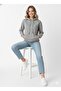 سترة نسائية بغطاء رأس 3-line Crop Sweat - 4