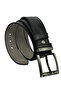 4.5 Cm. Sports Model Faux Leather Stitched Edges Unisex Jeans Belt Black - 6
