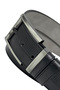 4.5 Cm. Sports Model Faux Leather Stitched Edges Unisex Jeans Belt Black - 4